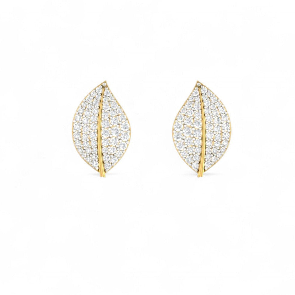Diamond Leaf Earrings