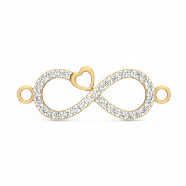 Infinite Love Gold and Diamond Chain Bracelet