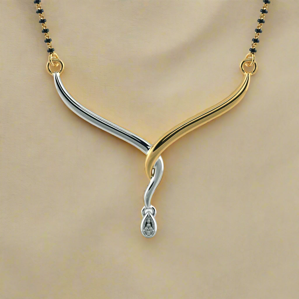 Eternity Dual Tone Gold Mangalsutra Pendant