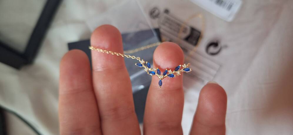 Blue Antler Wings Pendant