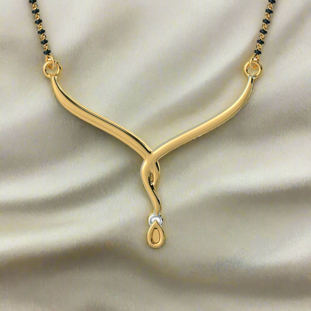 Eternity Dual Tone Gold Mangalsutra Pendant