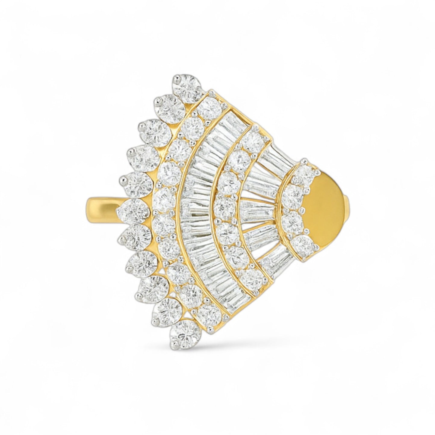 Royal Fan Diamond Cocktail Ring
