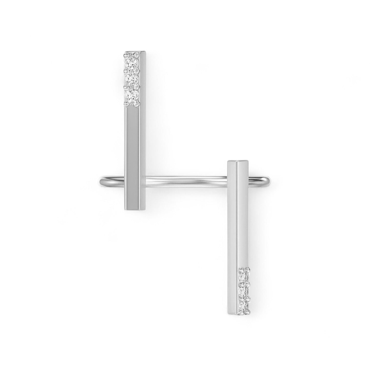 Minimalist Geometric Diamond Ring