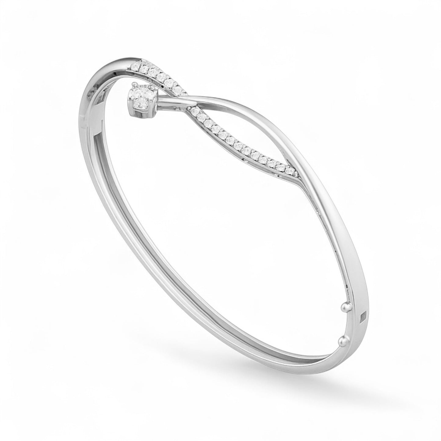 Artistic Criss Cross Diamond Bangle