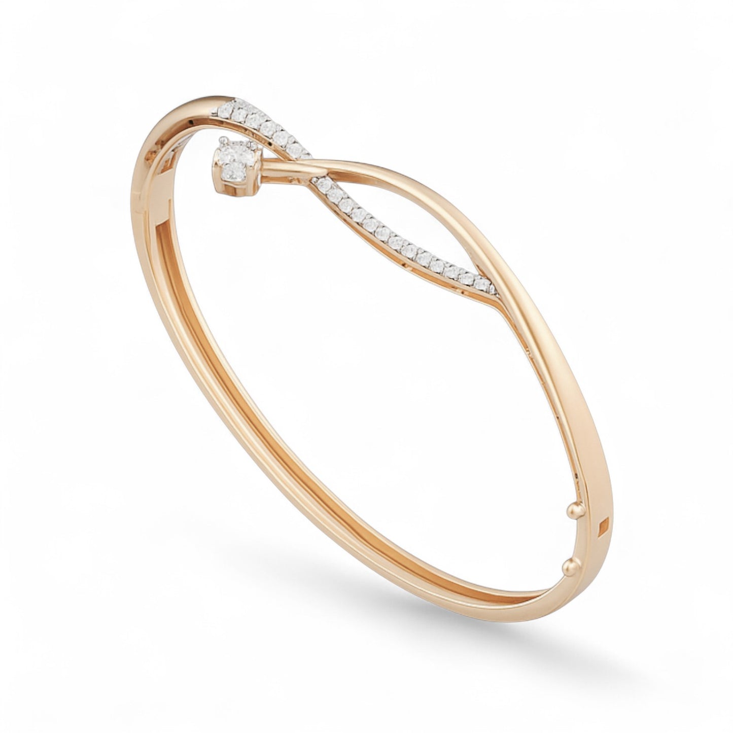 Artistic Criss Cross Diamond Bangle