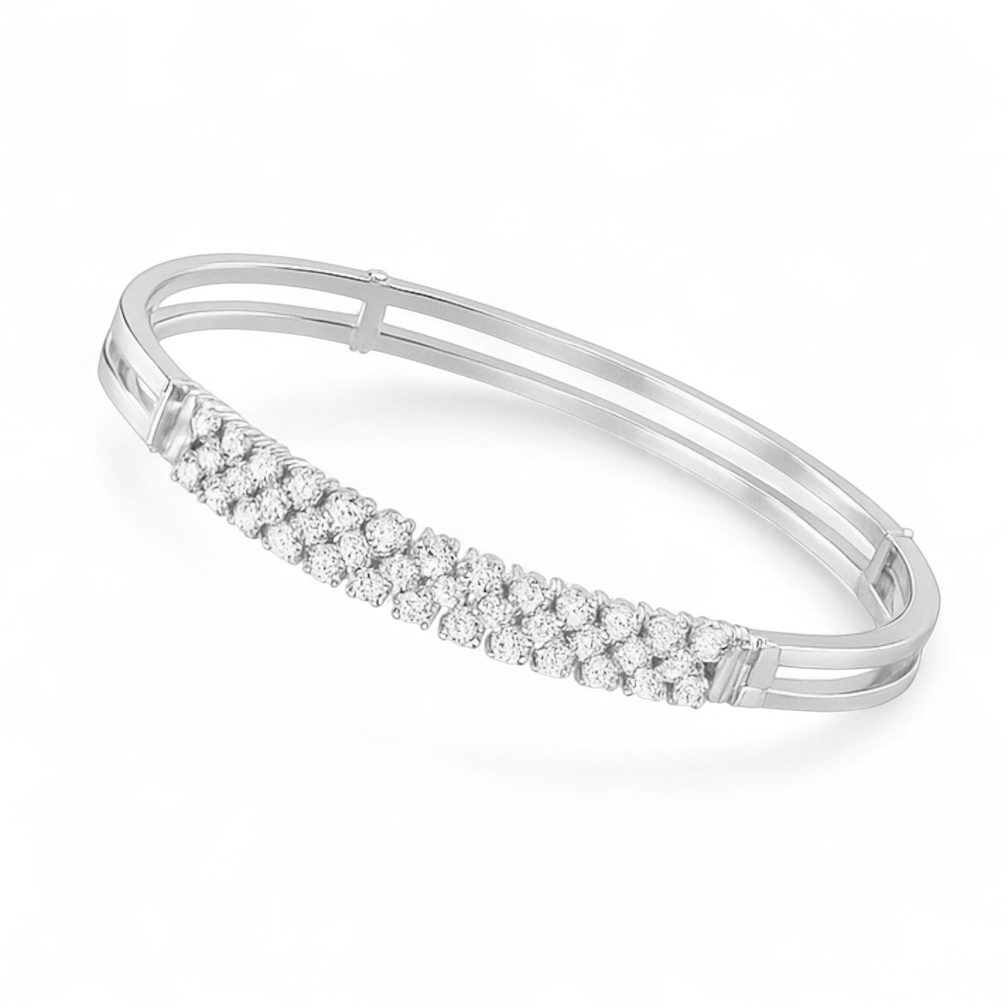 Classic Diamond Cluster Bangle