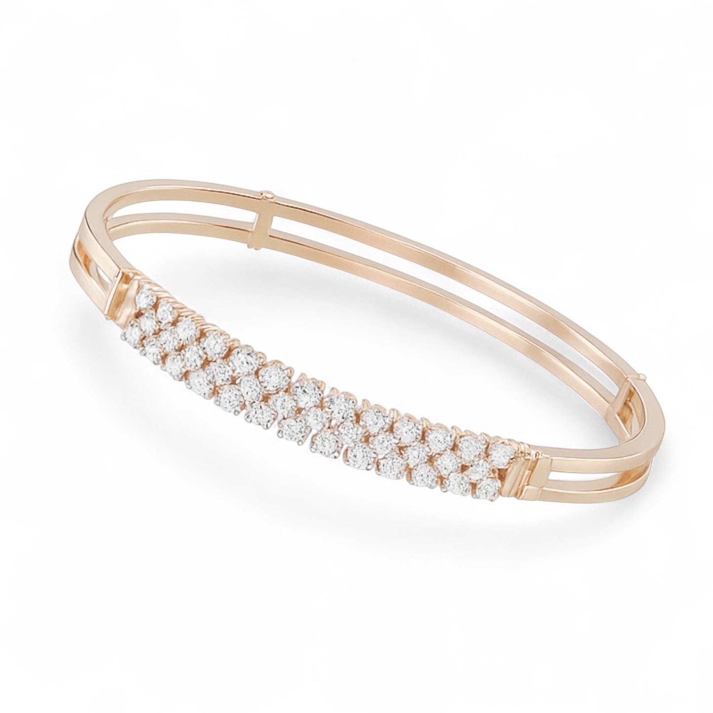 Classic Diamond Cluster Bangle