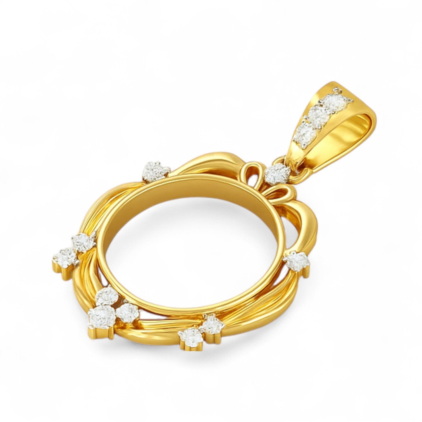 Floral Elegance Diamond Pendant