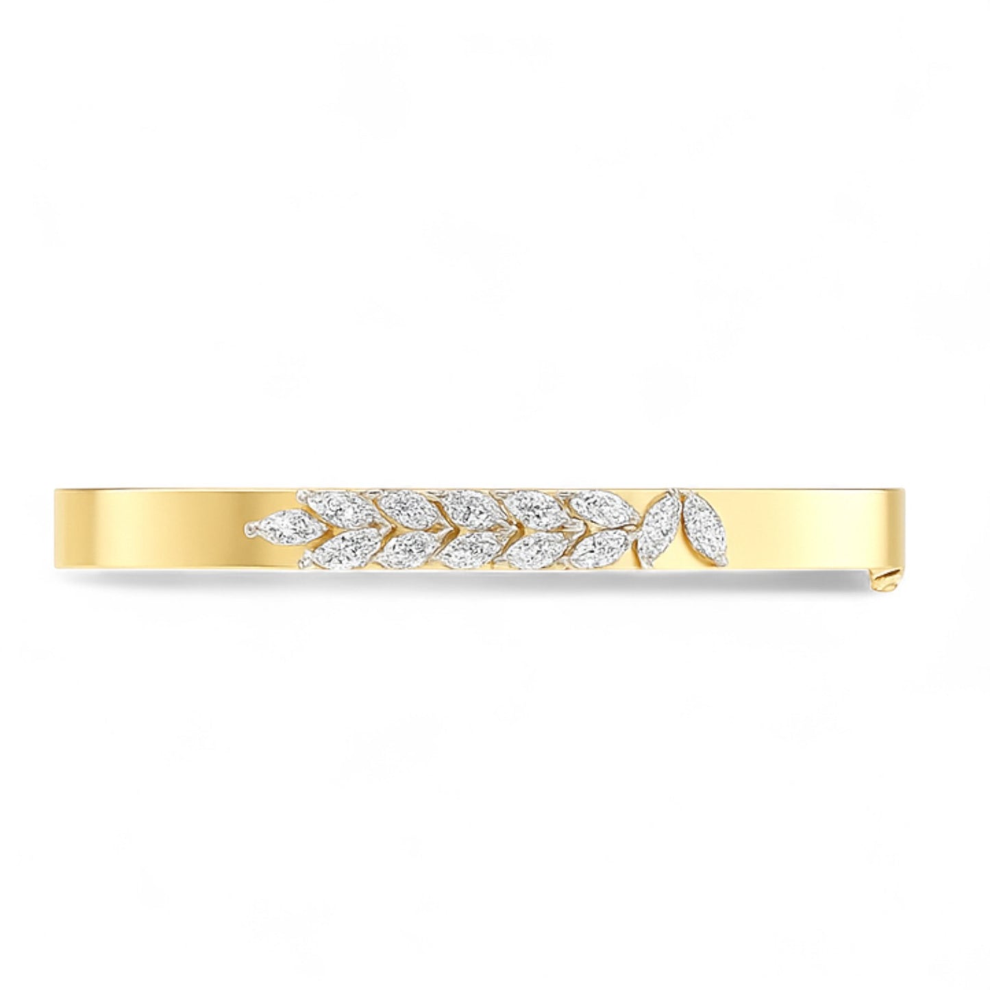 Minimalist Marquise Diamond Gold and Silver Bracelet