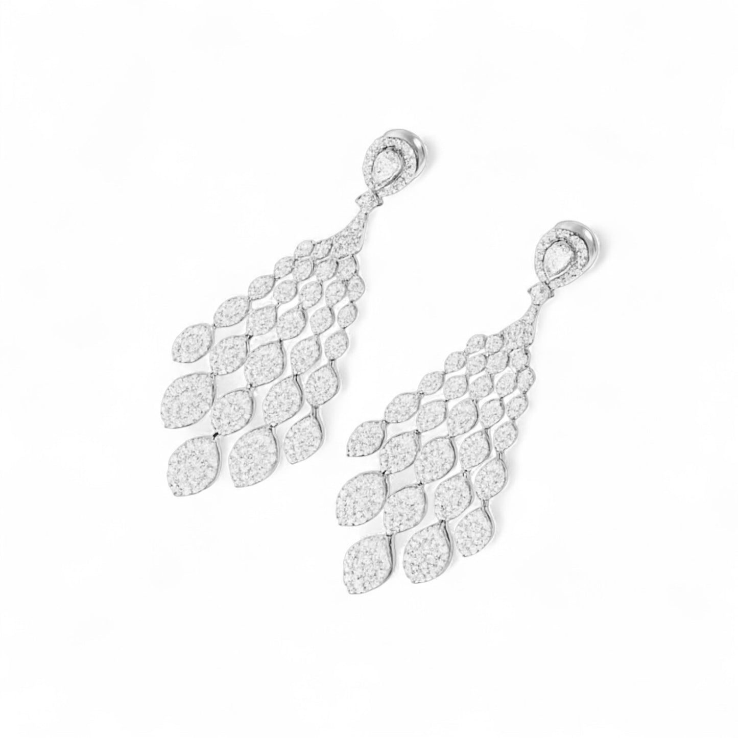 Majestic Chandelier Diamond Jhumka Earrings
