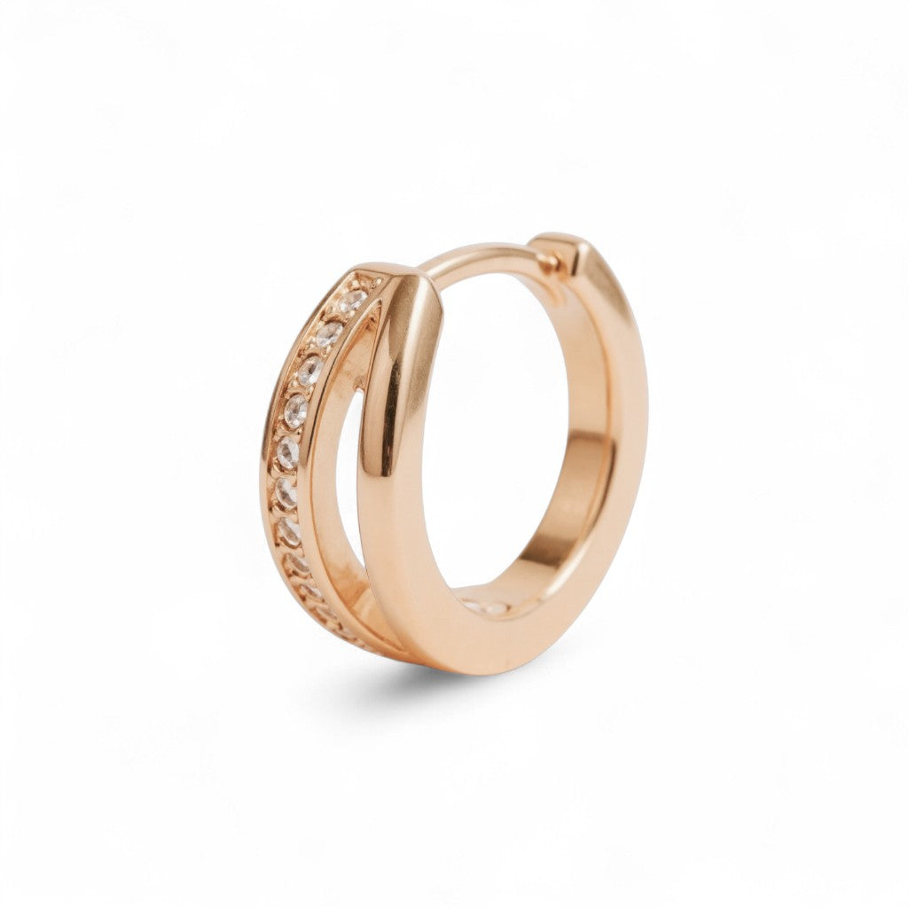 Dual loop dual look hoops earring