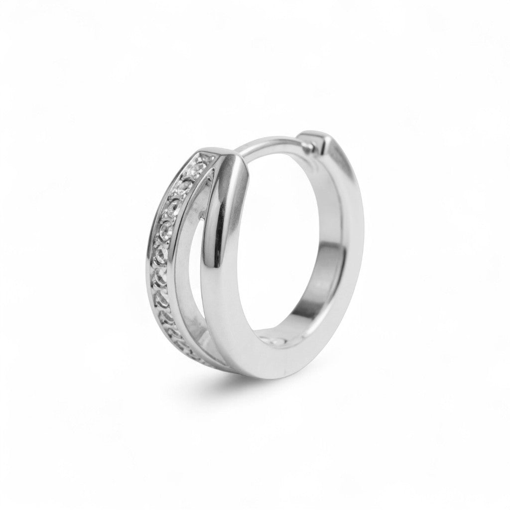 Dual loop dual look hoops earring