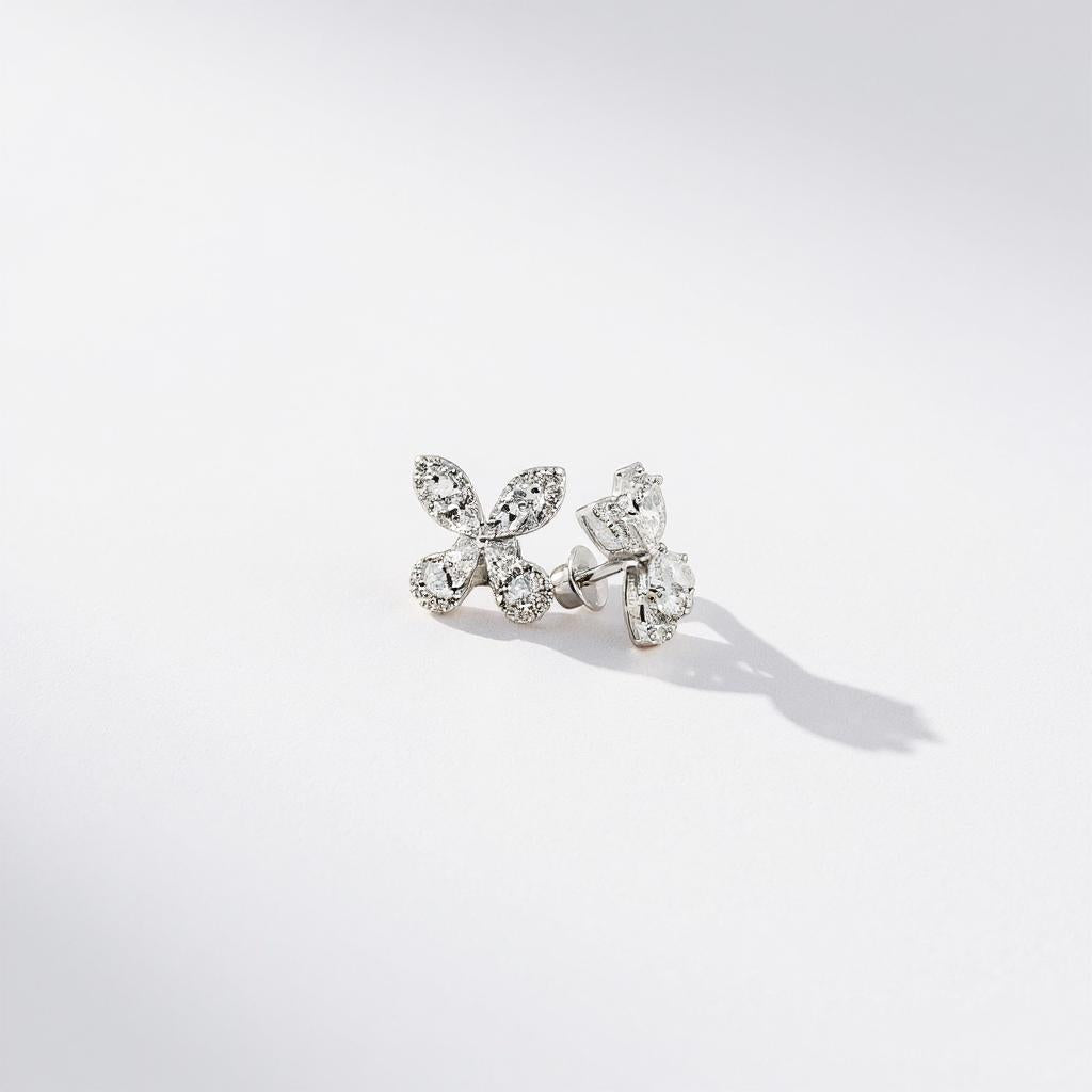Designer butterfly flaps stud earrings