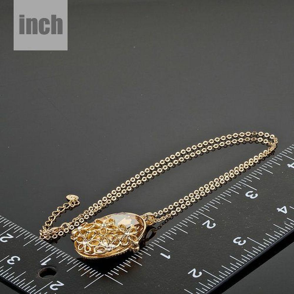 Oval Chaimpagne Crystal Enchanted Pendant