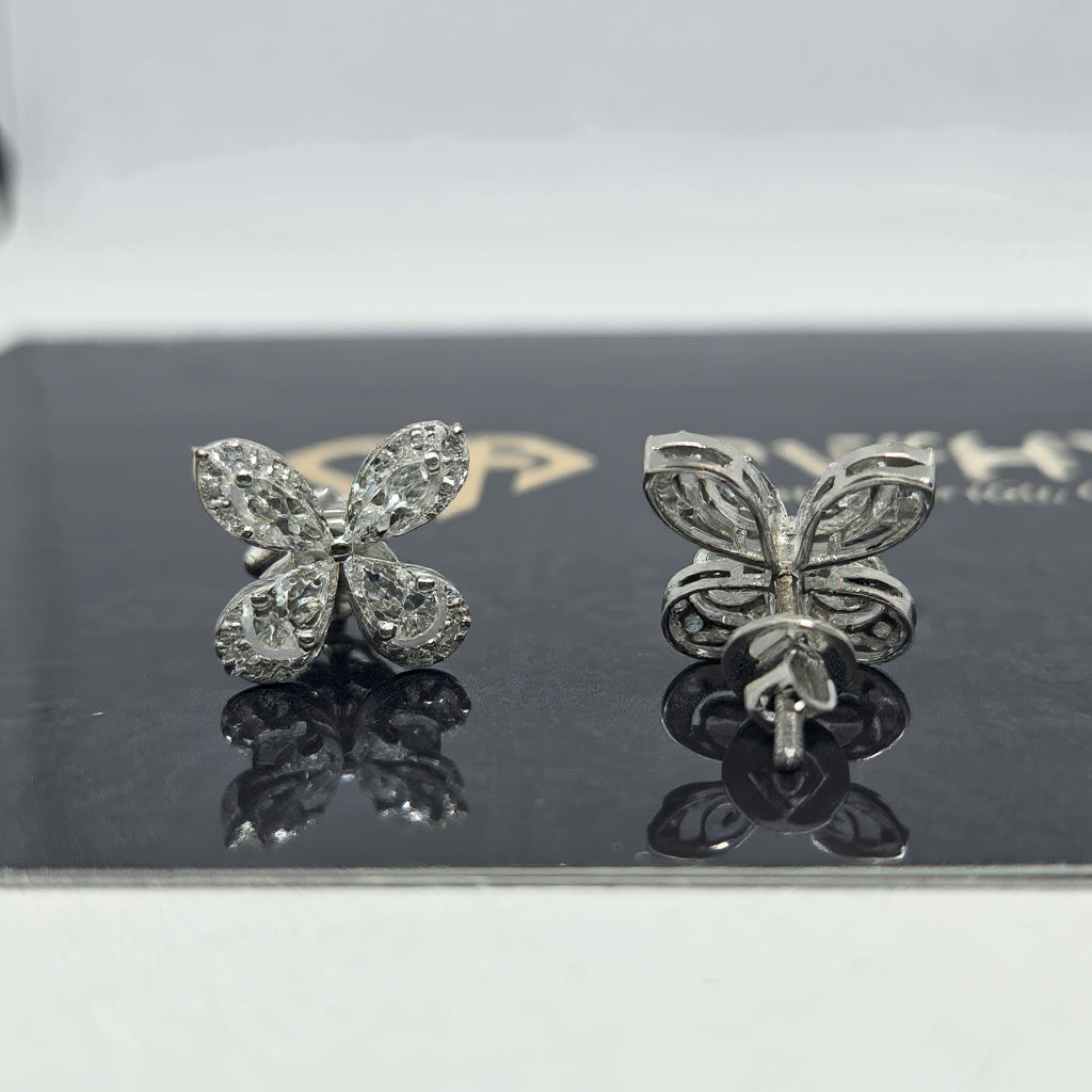 Designer butterfly flaps stud earrings