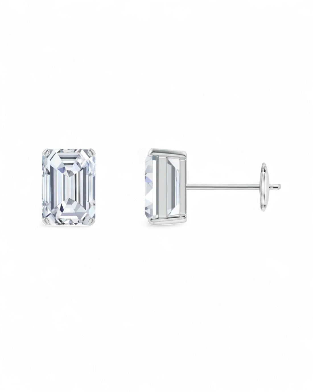 4 Prong Emerald Solitaire Stud