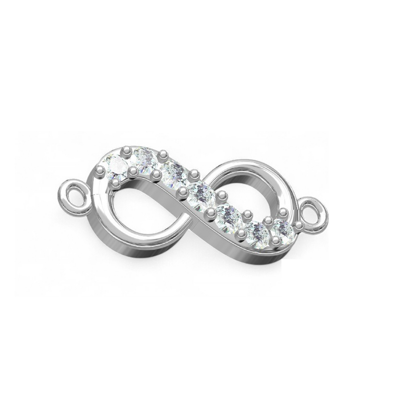 Small Infinity Bond Gold and Diamond Chain Bracelet