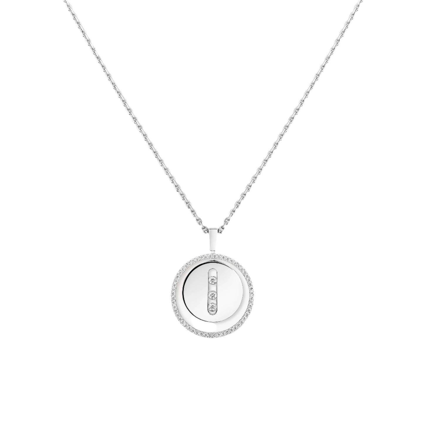 Modern Dancing Diamond Rotating 2 Ways Pendant