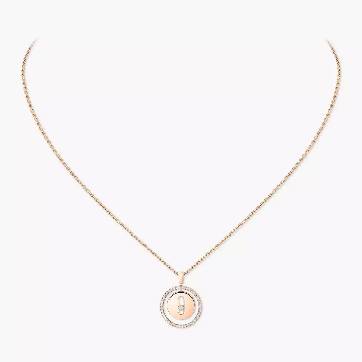 Modern Dancing Diamond Rotating 2 Ways Pendant