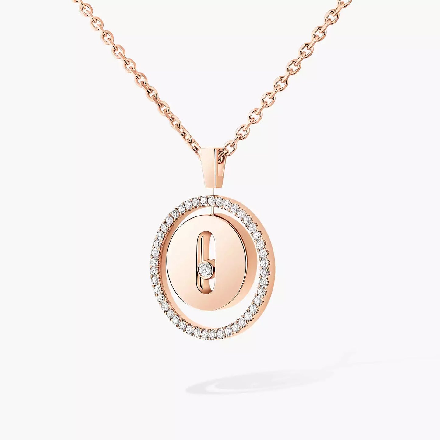 Modern Dancing Diamond Rotating 2 Ways Pendant
