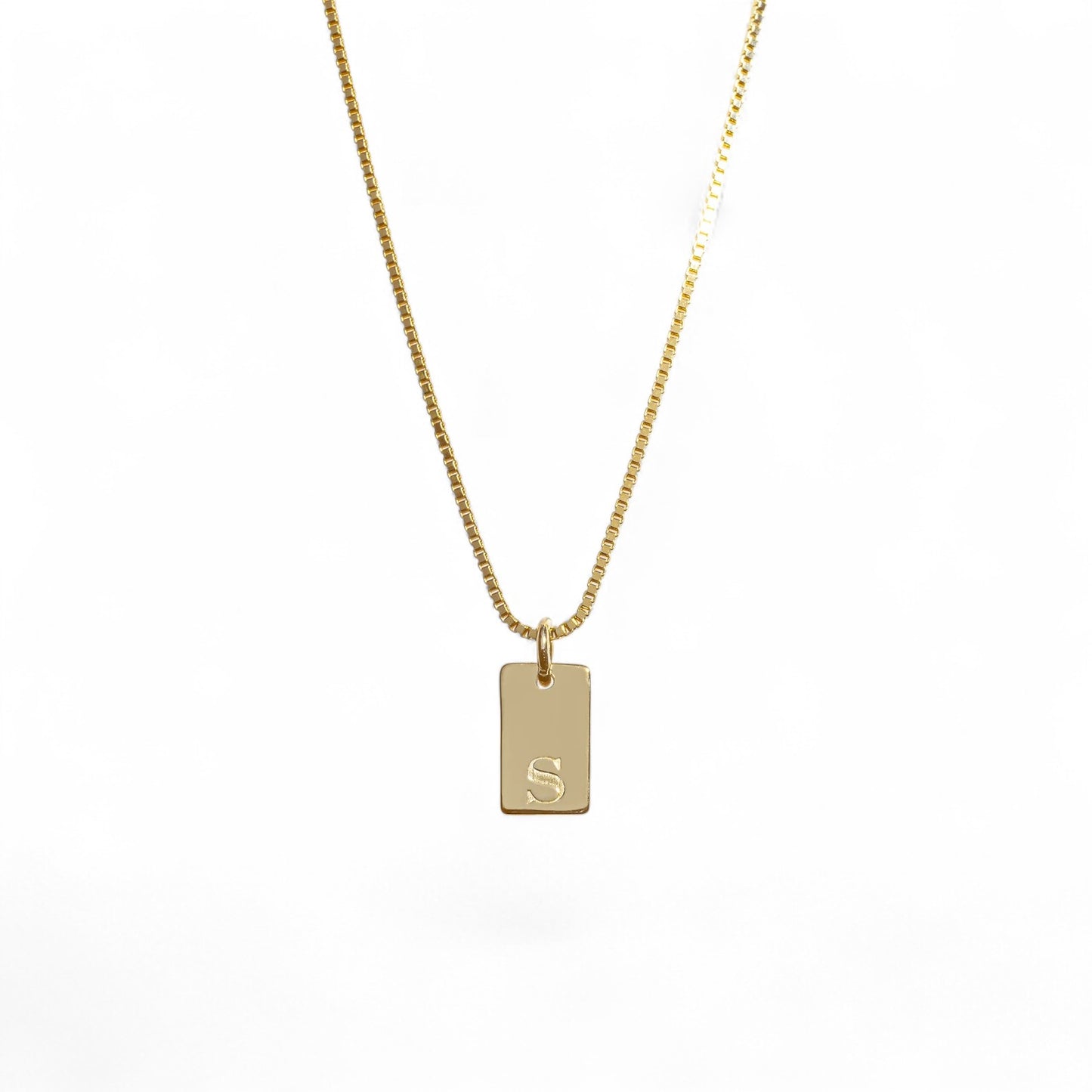 Self Love Intials Unisex Flat Plate Pendant