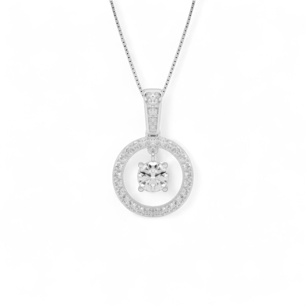 Halo Solitaire Pendant