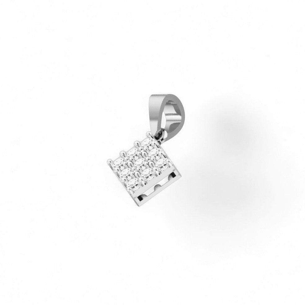 Square Cluster Diamond Pendant
