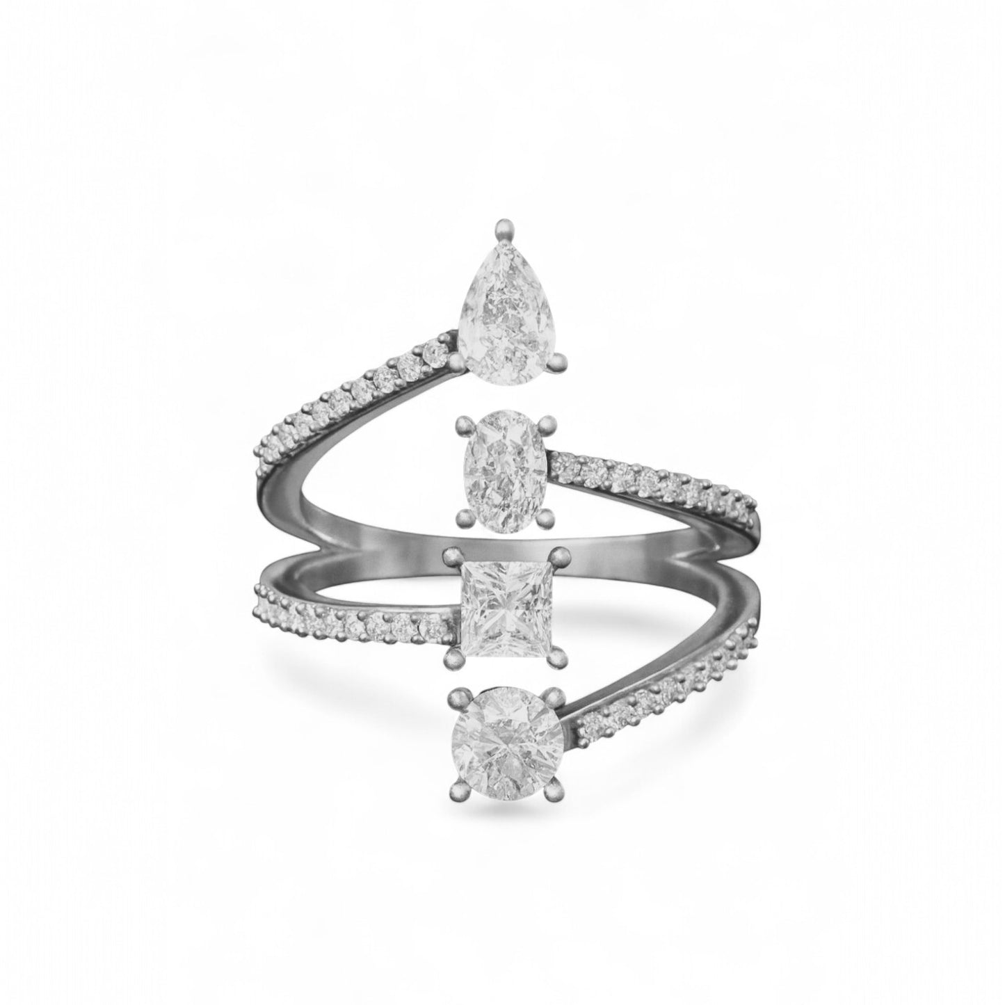 Triple Stone Statement Ring