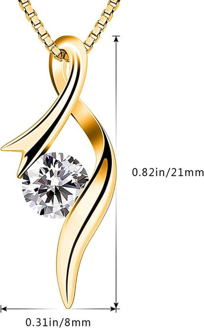 S Curve Solitaire Pendant