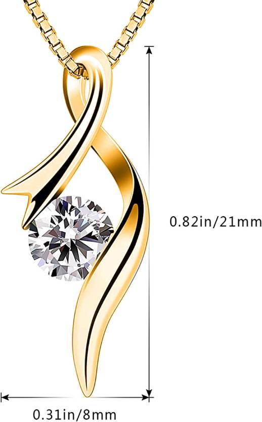 S Curve Solitaire Pendant