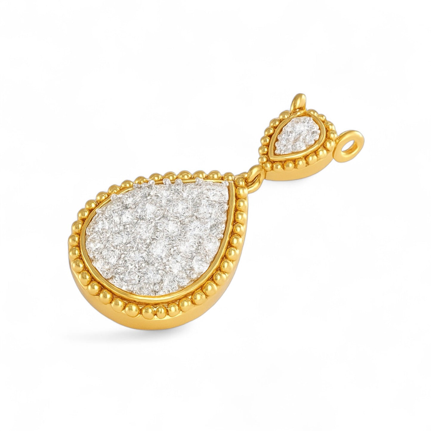 Classic Pear Diamond Cluster Pendant in Gold