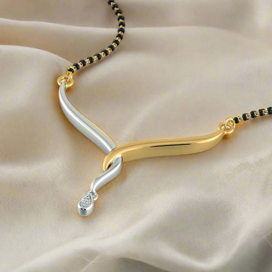 Eternity Dual Tone Gold Mangalsutra Pendant
