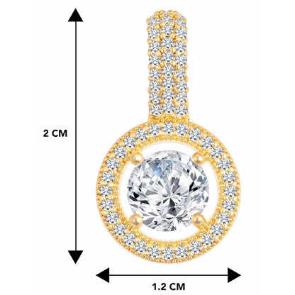 Round Halo Diamond Pendant