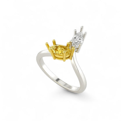 Two Stone Marquise Diamond Ring