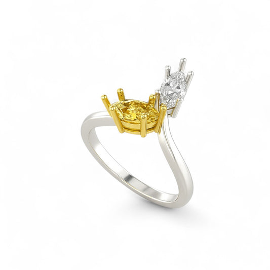 Two Stone Marquise Diamond Ring