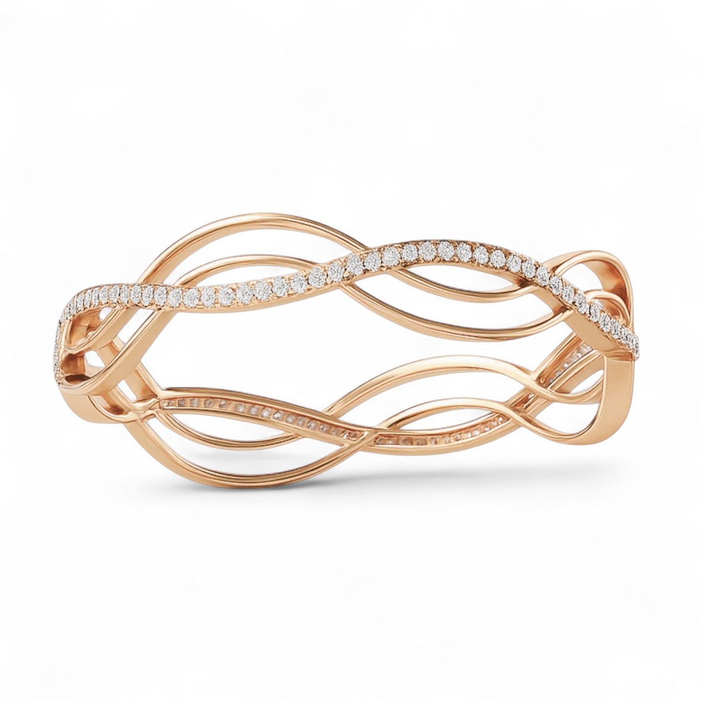 Twisted Harmony Gold Bangle