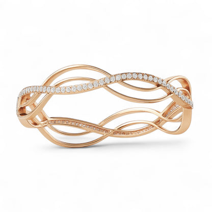 Twisted Harmony Gold Bangle