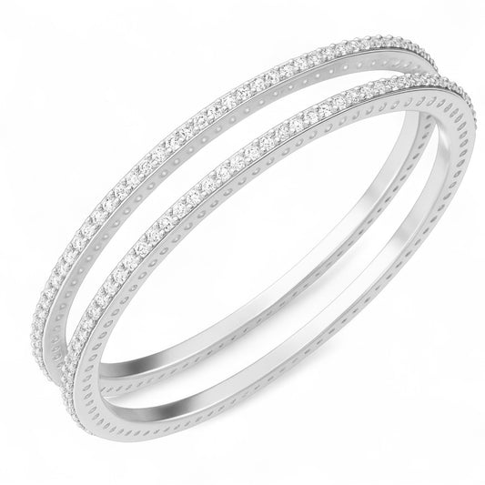 Sleek Harmony Diamond Bangle