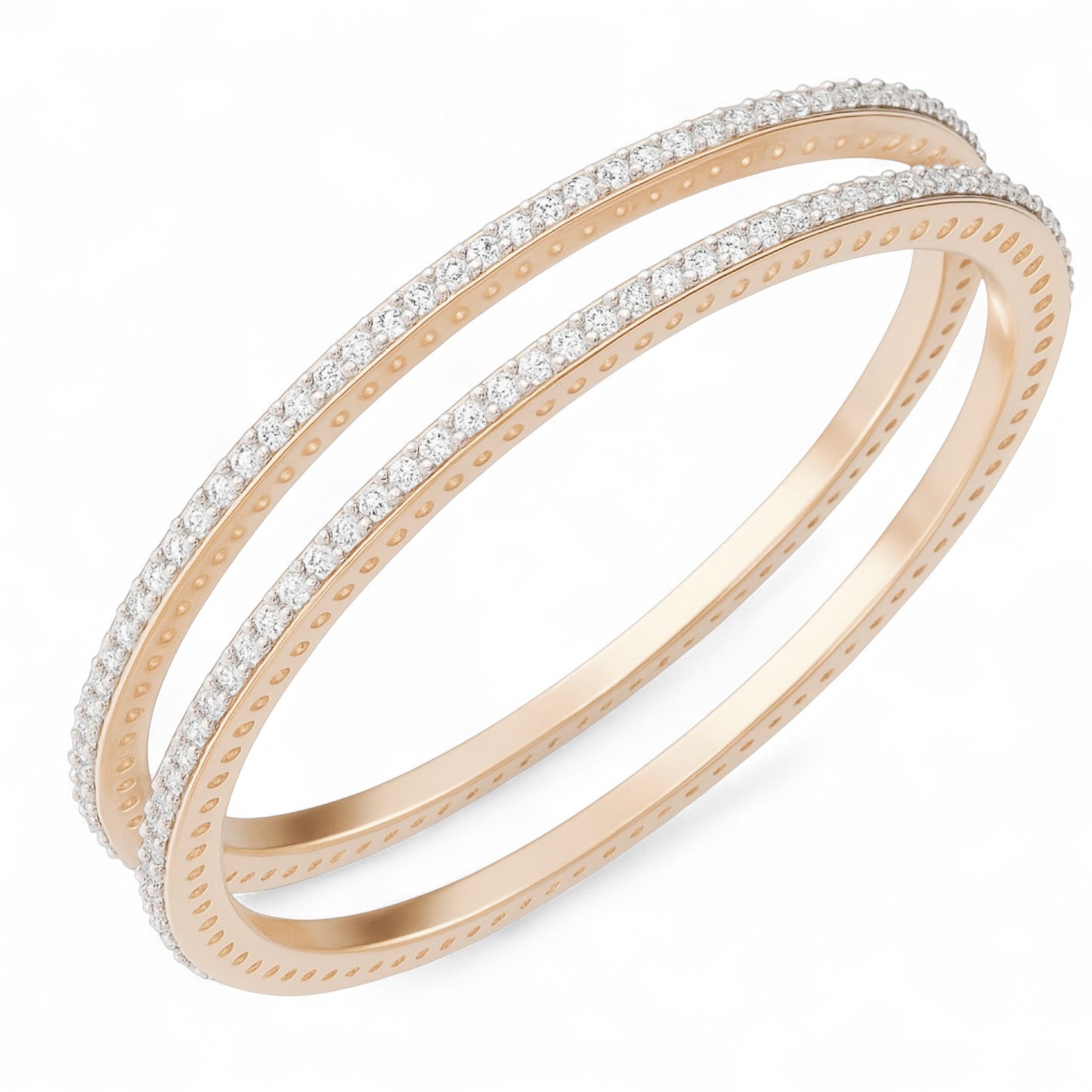 Sleek Harmony Diamond Bangle