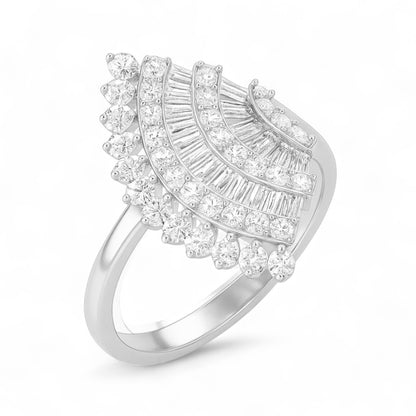 Royal Fan Diamond Cocktail Ring