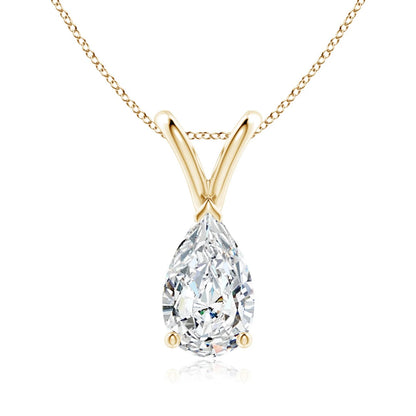 Pear Solitaire Pendant