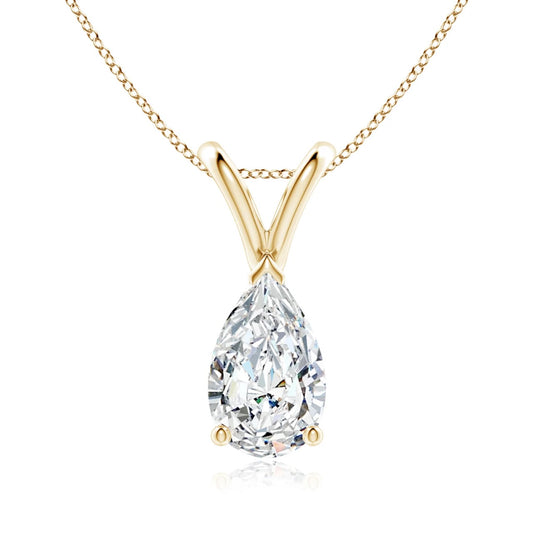 Pear Solitaire Pendant