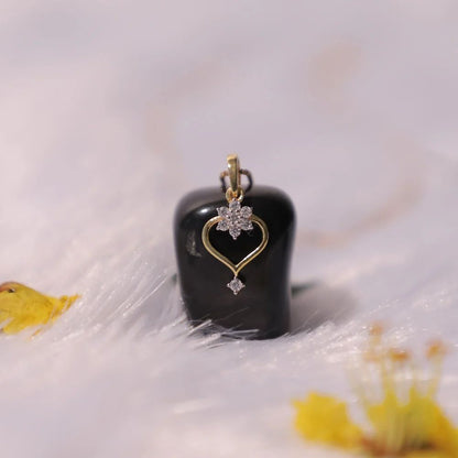 Dazzling Star in a Heart Pendant