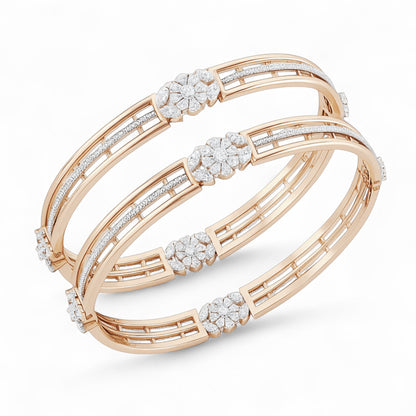 Regal Bloom Diamond Bangle