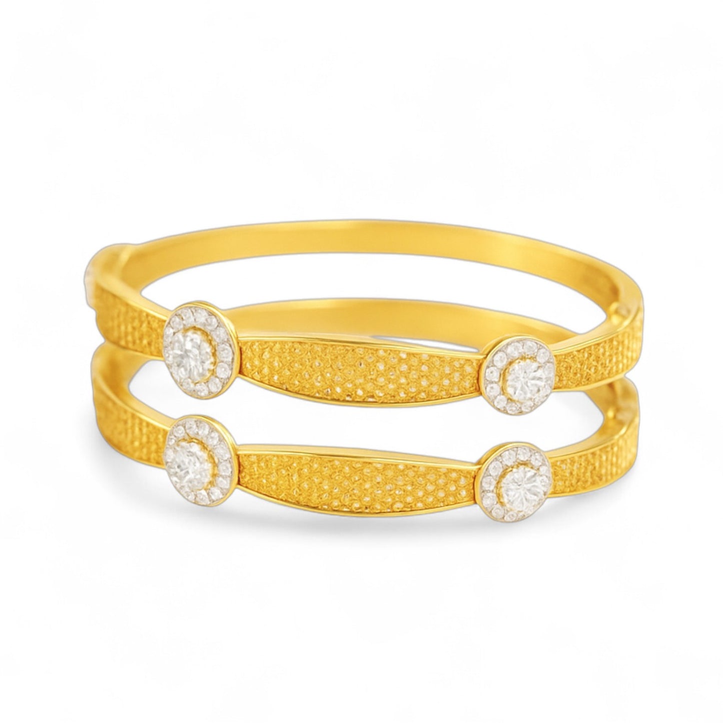 Regal Medallion Diamond Bangle