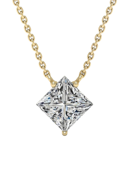 Square Solitaire Pendant