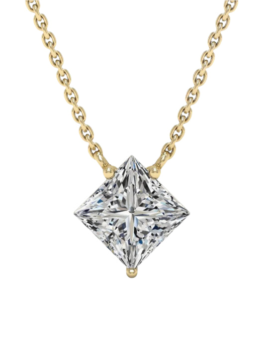Square Solitaire Pendant