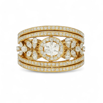 Royal Heritage Wide Diamond Band Ring