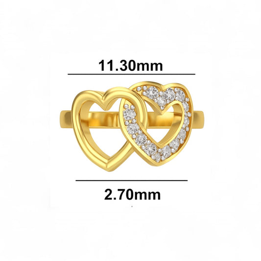 Twin Heart Diamond Ring