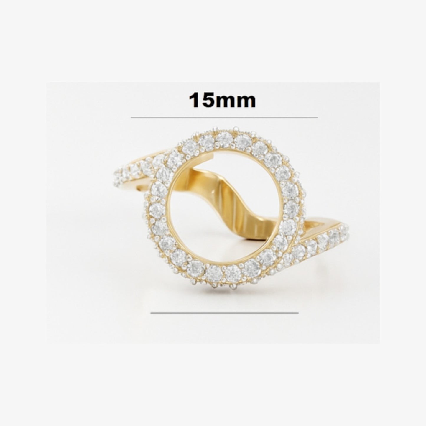 Spiral Halo Statement Ring